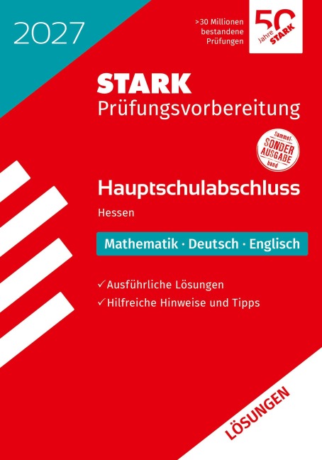 STARK Lösungen zu Mathematik, Deutsch, Englisch - Hauptschulabschluss 2027 Hessen - Prüfungsvorbereitung - 