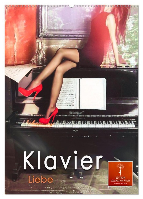Klavier Liebe (Wandkalender 2025 DIN A2 hoch), CALVENDO Monatskalender - Peter Roder