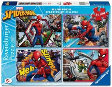 Cover-Bild zum Titel 'Kinderpuzzle 4x100 Teile - Spider-Man - Rettung in der Not' von ''