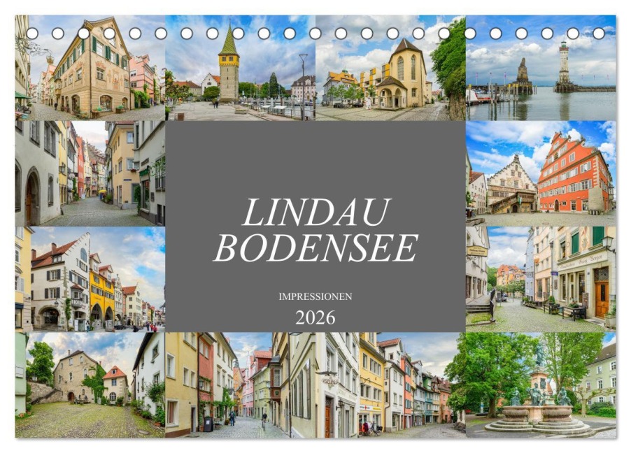 Lindau Bodensee Impressionen (Tischkalender 2026 DIN A5 quer), CALVENDO Monatskalender - Dirk Meutzner