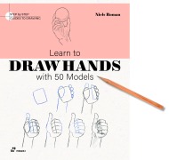Cover-Bild zum Titel 'Learn to Draw Hands with 50 Models' von 'Niels Roman'