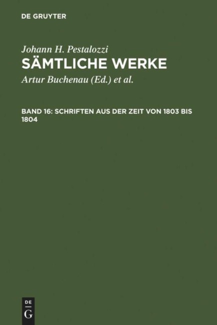 Schriften aus der Zeit von 1803 bis 1804 - 