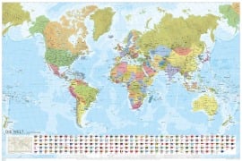 Cover-Bild zum Titel 'MARCO POLO Weltkarte - Staaten der Erde mit Flaggen, plano in Hülse' von ''