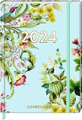 Kleiner Wochenkalender: Mein Jahr 2024 - Blüten hellblau (Ed. Barbara Behr) - 