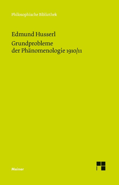 Grundprobleme der Phänomenologie 1910/11 - Edmund Husserl