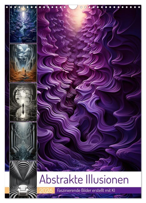 Abstrakte Illusionen (Wandkalender 2026 DIN A3 hoch), CALVENDO Monatskalender - Cathrin Illgen