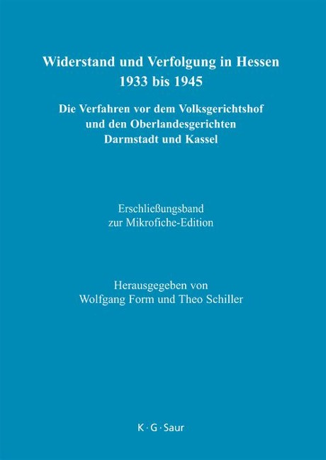 Erschließungsband zur Mikrofiche-Edition - 