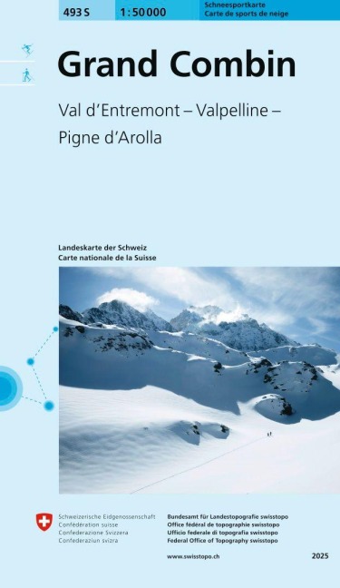 493S Grand Combin Schneesportkarte - 