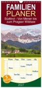 Cover-Bild zum Titel 'Familienplaner 2027 - Südtirol - Von Meran bis zum Pragser Wildsee mit 5 Spalten (Wandkalender, 21 x 45 cm) CALVENDO' von 'Elisabeth Schittenhelm'