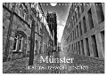 Münster in schwarz-weiß gesehen (Wandkalender 2024 DIN A4 quer), CALVENDO Monatskalender - Paul Michalzik
