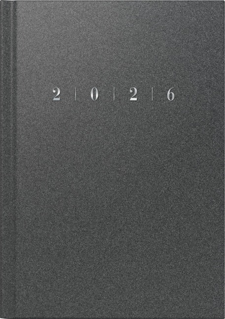rido/idé 7023013806 | Buchkalender Mod. studioplan int. 2026 | 168×240 mm, Kunststoff, grau - 