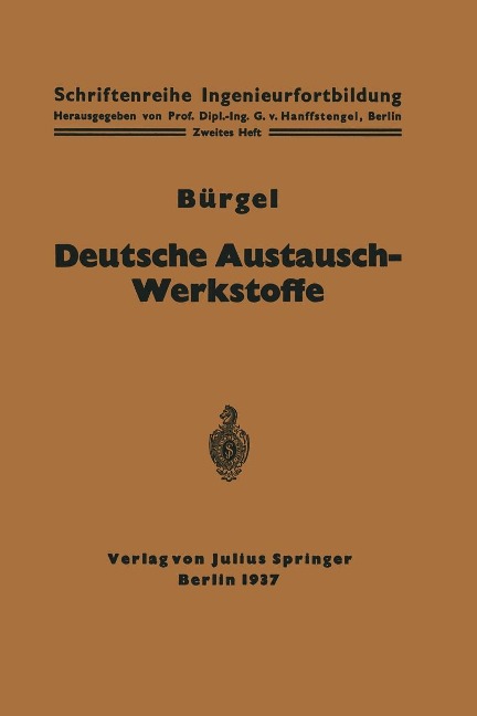 Deutsche Austausch-Werkstoffe - H. Bürgel