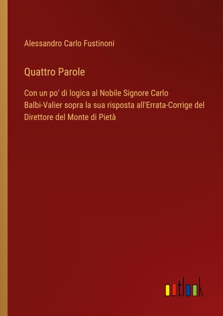 Quattro Parole - Alessandro Carlo Fustinoni