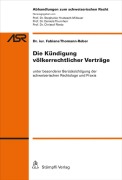 Cover-Bild zum Titel 'Die Kündigung völkerrechtlicher Verträge' von 'Fabiane Thomann-Reber'