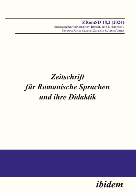 Zeitschrift für Romanische Sprachen und ihre Didaktik - Christoph Heiderich Bürgel