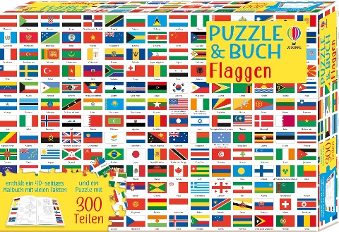 Puzzle & Buch: Flaggen - Sue Meredith