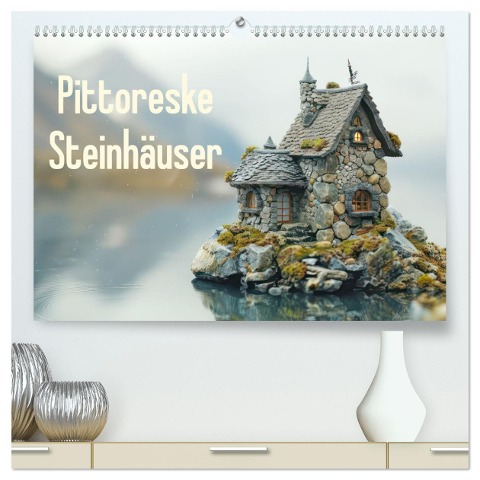 Pittoreske Steinhäuser (hochwertiger Premium Wandkalender 2025 DIN A2 quer), Kunstdruck in Hochglanz - Liselotte Brunner-Klaus