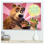 Cover-Bild zum Titel 'Der Frosch und der Bär - Ein Jahr voller Abenteuer (hochwertiger Premium Wandkalender 2026 DIN A2 quer), Kunstdruck in Hochglanz' von 'Claudia Schimmack'