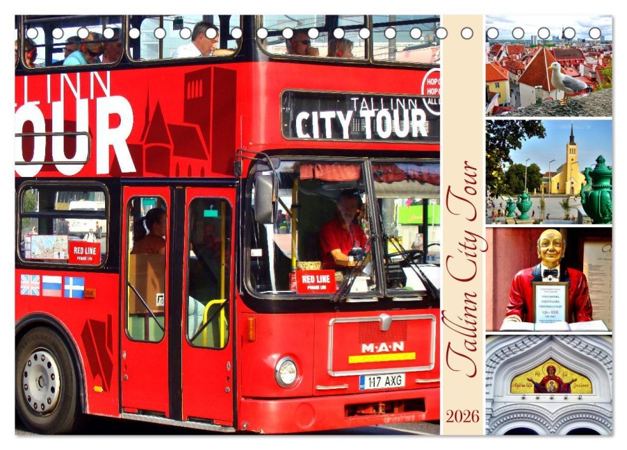 Tallinn City Tour (Tischkalender 2026 DIN A5 quer), CALVENDO Monatskalender - Henning von Löwis of Menar