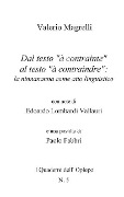 Dal testo "à contrainte" al testo "à contraindre": la ninnananna come atto linguistico - Valerio Magrelli