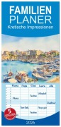 Cover-Bild zum Titel 'Familienplaner 2026 - Kretische Impressionen mit 5 Spalten (Wandkalender, 21 x 45 cm) CALVENDO' von 'Claudia Kleemann'