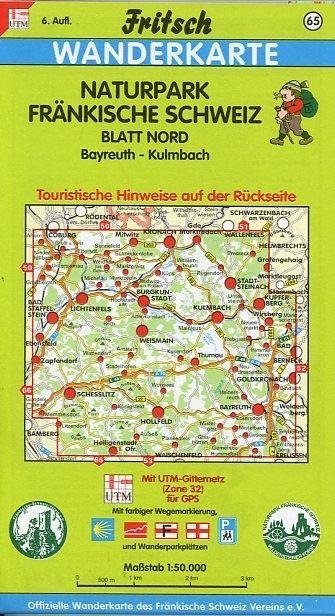 Naturpark Fränkische Schweiz Nord 1 : 50 000. Fritsch Wanderkarte - 