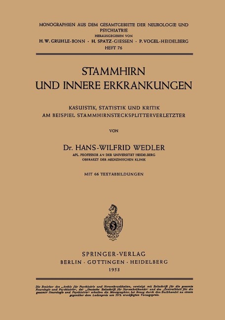 Stammhirn und Innere Erkrankungen - Hans-Wilfrid Wedler