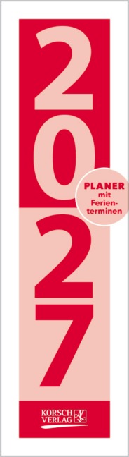Streifenplaner Mini Rot 2027 - 