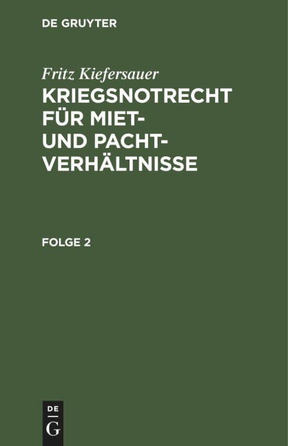 Stand vom 1. Februar 1941 - Fritz Kiefersauer