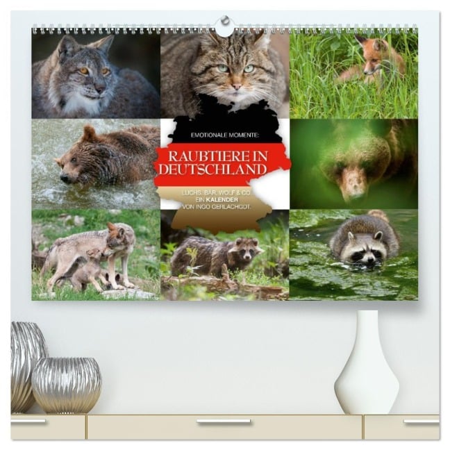 Emotionale Momente: Raubtiere in Deutschland (hochwertiger Premium Wandkalender 2026 DIN A2 quer), Kunstdruck in Hochglanz - Ingo Gerlach GDT