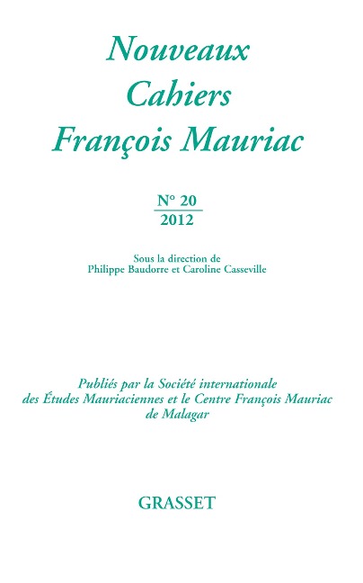 Nouveaux cahiers François Mauriac N°20 - François Mauriac