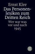 Cover-Bild zum Titel 'Das Personenlexikon zum Dritten Reich' von 'Ernst Klee'