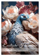 Exotische Harmonie - Paradiesvögel und Blumenpracht (Wandkalender 2026 DIN A2 hoch), CALVENDO Monatskalender - Fotodesign Verena Scholze