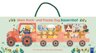 Cover-Bild zum Titel 'Mein Buch- und Puzzle-Zug: Bauernhof' von ''