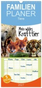 Cover-Bild zum Titel 'Familienplaner 2027 - Mein wildes Krafttier voller Achtsamkeit mit 5 Spalten (Wandkalender, 21 x 45 cm) CALVENDO' von 'Astrid Ryzek'