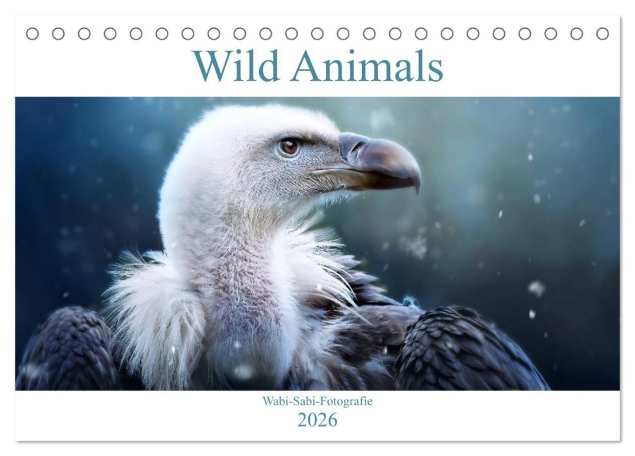 Wild Animals - Wilde Tiere (Tischkalender 2026 DIN A5 quer), CALVENDO Monatskalender - Janina Bürger