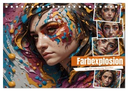 Cover-Bild zum Titel 'Farbexplosion - Ein Jahr voller bunter Gesichter (Tischkalender 2026 DIN A5 quer), CALVENDO Monatskalender' von 'Babett Paul - Babetts Bildergalerie'