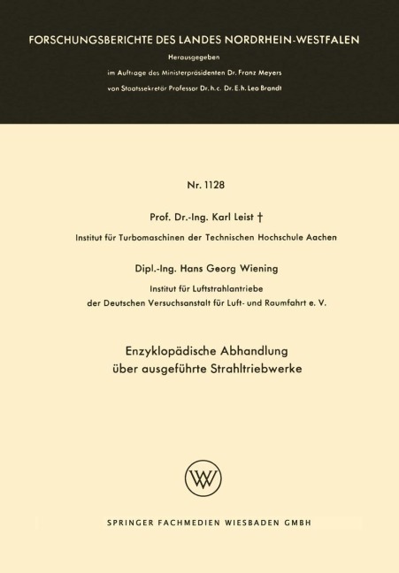 Enzyklopädische Abhandlung über ausgeführte Strahltriebwerke - Karl Leist