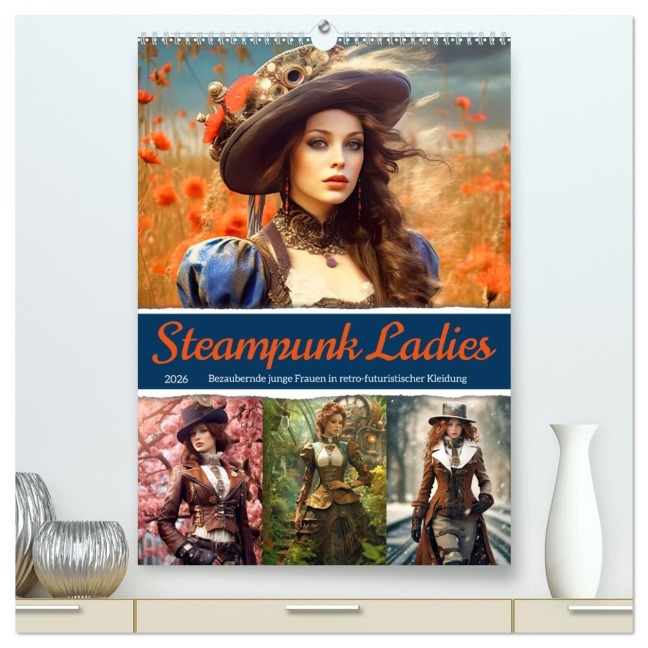 Steampunk Ladies (hochwertiger Premium Wandkalender 2026 DIN A2 hoch), Kunstdruck in Hochglanz - Sabine Löwer