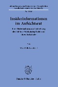 Insiderinformationen im Aufsichtsrat. - Max Malte Suchsland