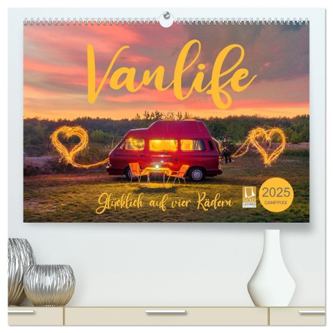 Vanlife - Glücklich auf vier Rädern (hochwertiger Premium Wandkalender 2025 DIN A2 quer), Kunstdruck in Hochglanz - Mario Weigt