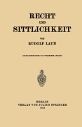 Cover-Bild zum Titel 'Recht und Sittlichkeit' von 'Rudolf Laun'