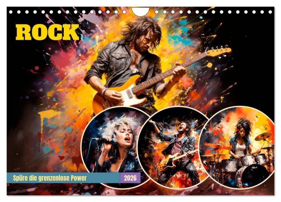 ROCK Spüre die grenzenlose Power (Wandkalender 2026 DIN A4 quer), CALVENDO Monatskalender - Melanie Viola