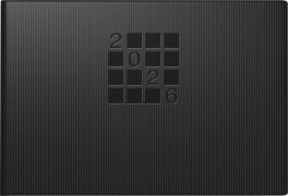 rido/idé 7017561906 | Taschenkalender Mod. Septimus 2026 | A6 quer, Papier, schwarz - 