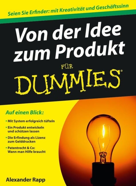 Von der Idee zum Produkt für Dummies - Alexander Rapp