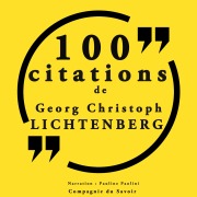 Cover-Bild zum Titel '100 citations Georg Christophe Lichtenberg' von 'Georg Christoph Lichtenberg'