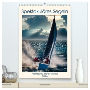 Cover-Bild zum Titel 'Spektakuläres Segeln (hochwertiger Premium Wandkalender 2026 DIN A2 hoch), Kunstdruck in Hochglanz' von 'Claudia Kleemann'