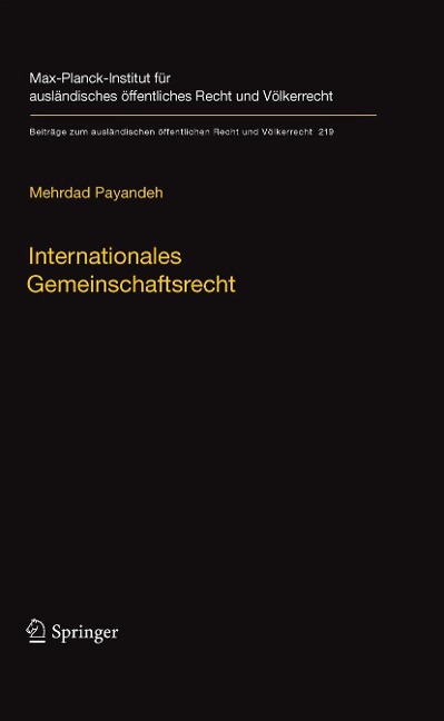 Internationales Gemeinschaftsrecht - Mehrdad Payandeh