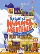 Cover-Bild zum Titel 'Ein rasantes Wimmel-Abenteuer in einer Stadt voller Geschichten' von 'Franka Biederstädt, Christoph Steyer'