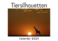 Tiersilhouetten (Wandkalender 2024, Kalender DIN A4 quer, Monatskalender im Querformat mit Kalendarium, Das perfekte Geschenk) - Anna Müller